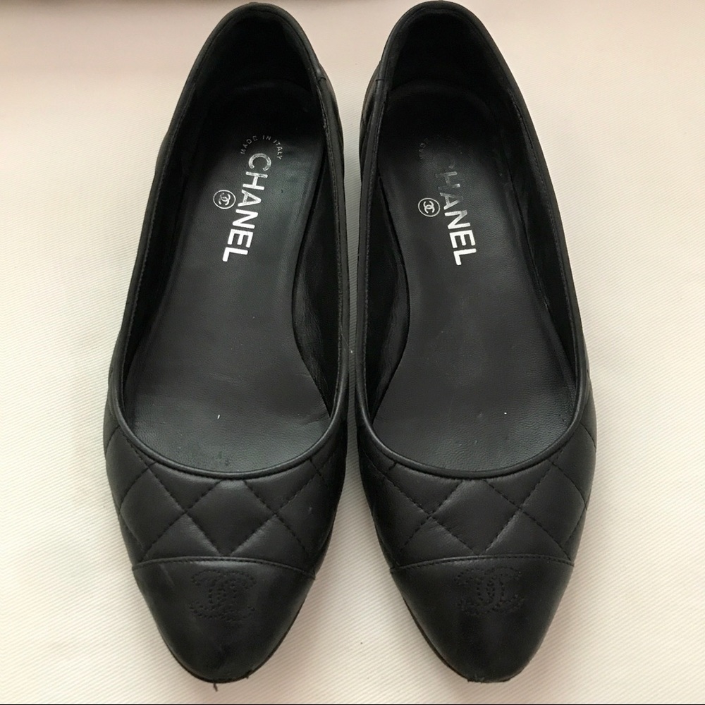 Chanel Classic Quilted Ballet Flats Size 38.5